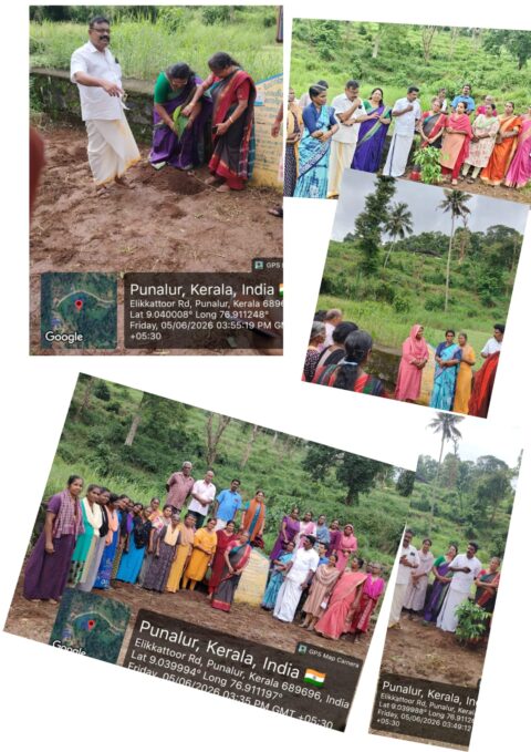 കുരിയോട്ടുമല അമൃത് സരോവർ സൈറ്റിൽ വൃക്ഷത്തൈ നട്ട് പരിസ്ഥിതി ദിനാചരണം 8 WhatsApp Image 2026 06 06 at 10.36.31